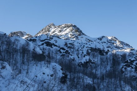 Bohinjski Migovec in Konjski vrh (greben na desni)