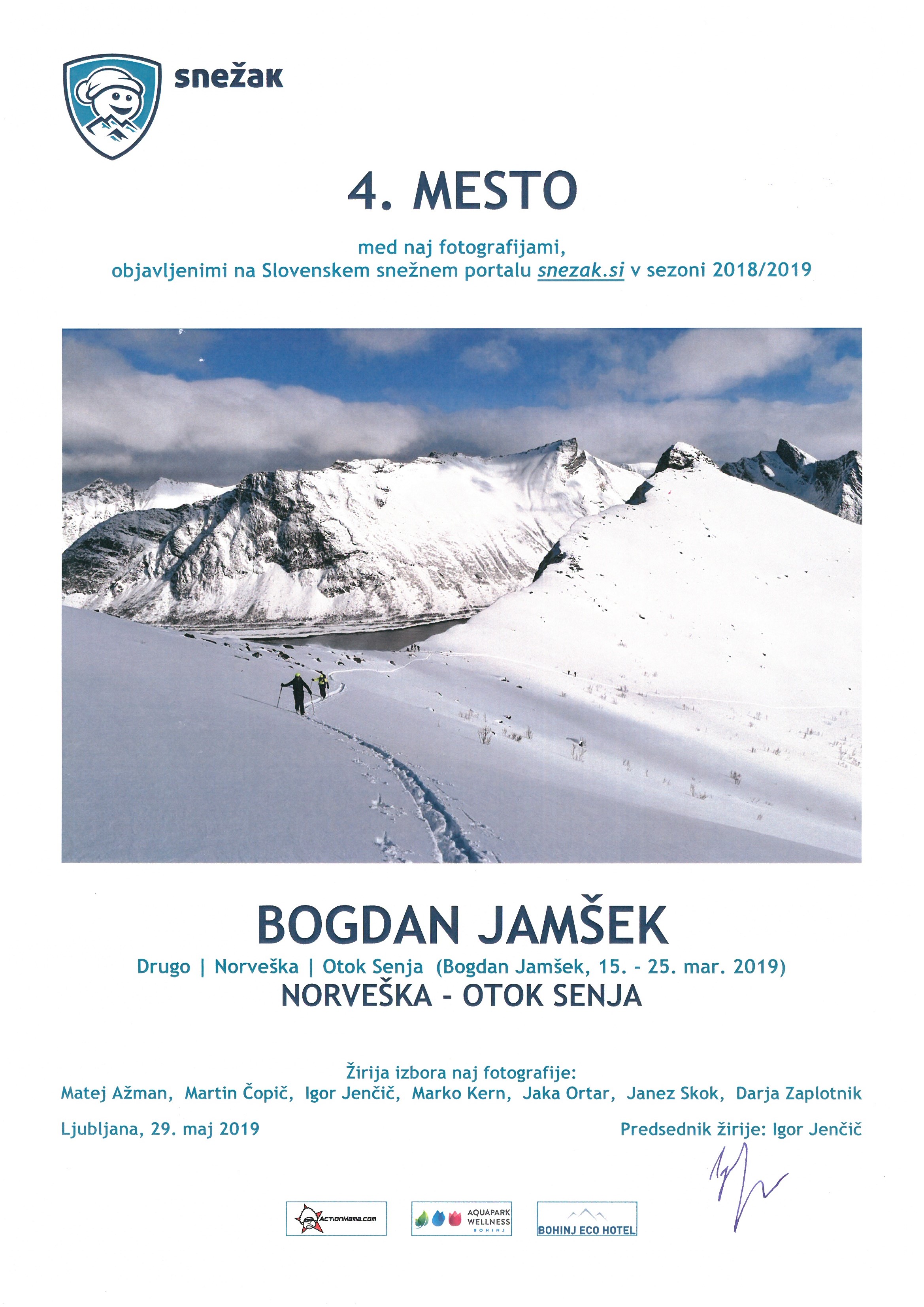 Bogdan Jamšek: Norveška - otok Senja (15. - 25. mar. 2019)