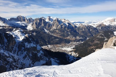 Pogled iz vrha na Val di Fassa