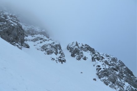 Grapa na SZ greben v Velikem vrhu Begunjščice.