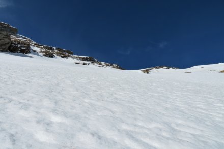Zgornji del proti vrhu Wandspitze