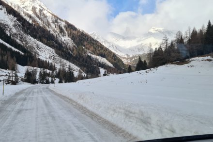 ledena cesta od Mallnitza do parkirišča